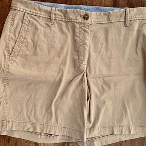 Talbots relaxed chino dark tan shorts